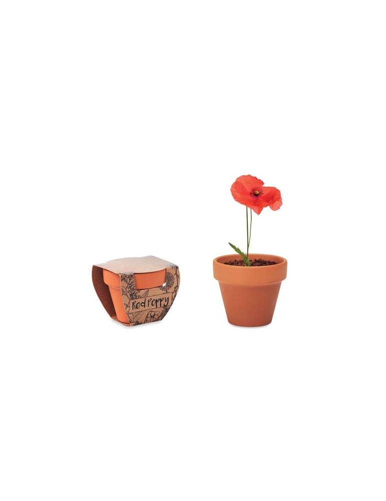 Pot graines de coquelicot  et pratique | Personnalisée pas cher