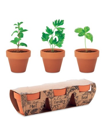 Pots s en terre cuite pour herbes | Objets publicitaires