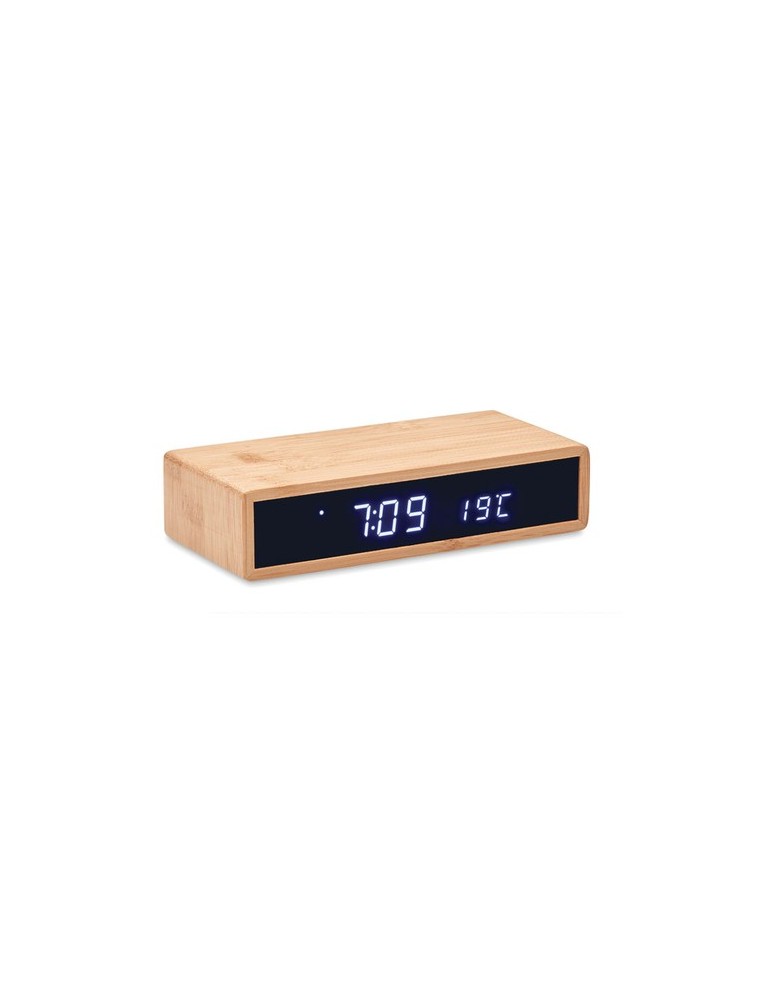 Chargeur sans fil  en bambou | Objets publicitaires MORO