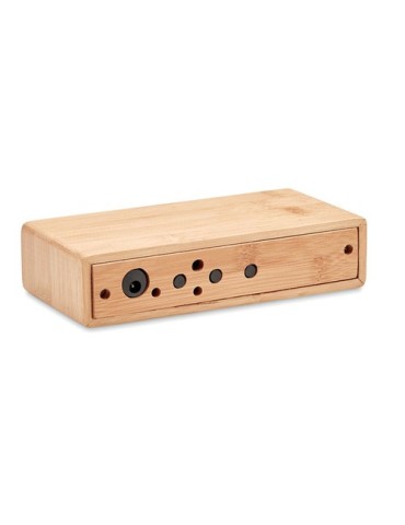 Chargeur sans fil  en bambou | Objets publicitaires MORO 2
