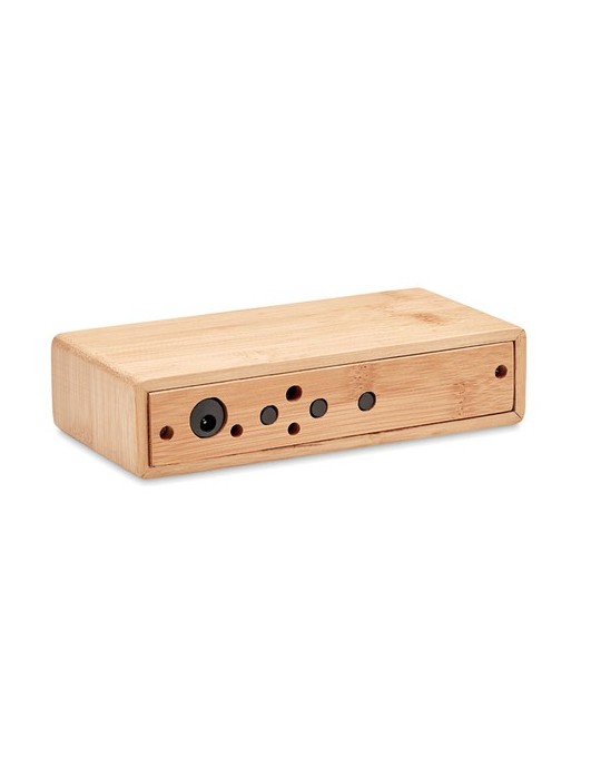 Chargeur sans fil  en bambou | Objets publicitaires MORO