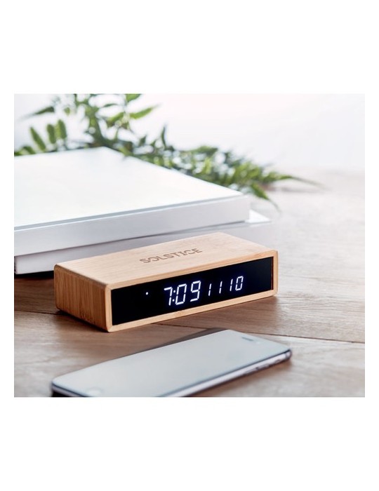 Chargeur sans fil  en bambou | Objets publicitaires MORO