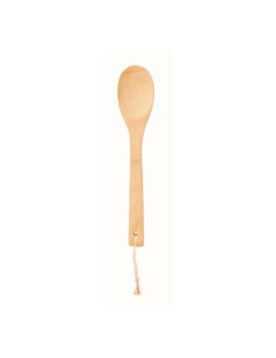 Cuillère à salade personnalisée en bambou - Objet publicitaire
