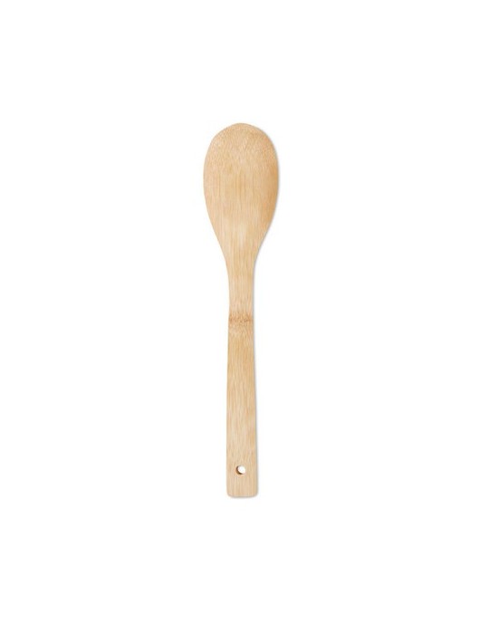 Cuillère à salade personnalisée en bambou - Objet publicitaire