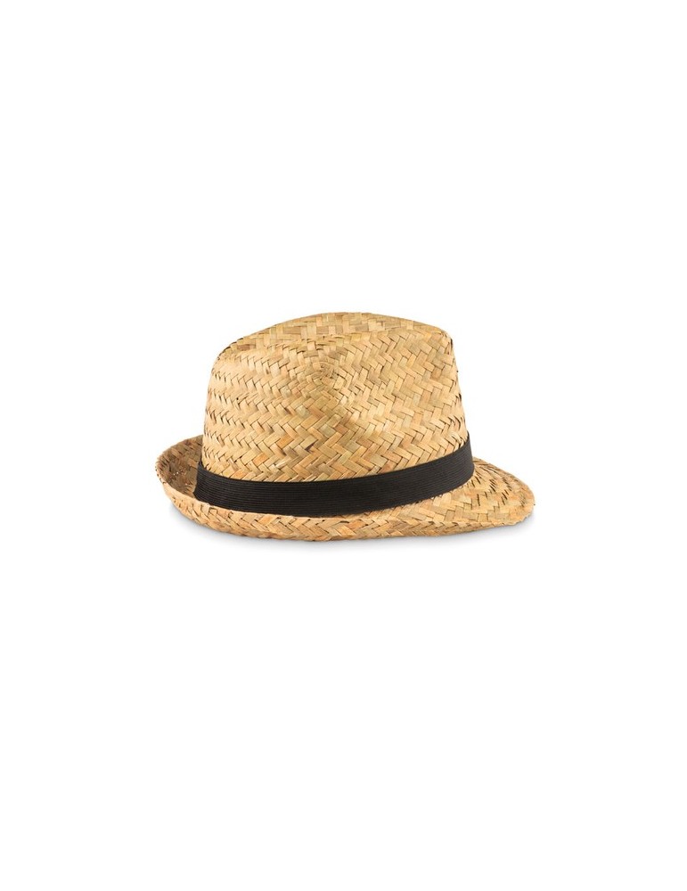Chapeau en paille naturelle MONTEVIDEO personnalisé pas cher