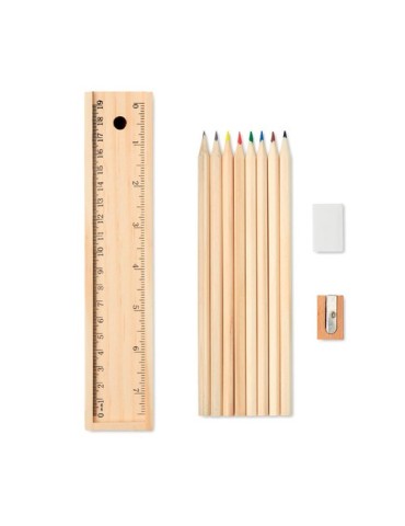 Set de 12 Crayons en Bois Personnalisé - Cadeau Publicitaire