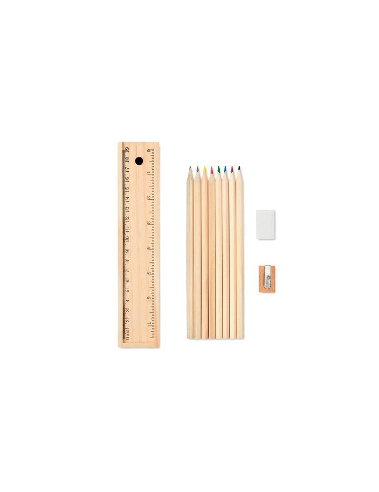 Set de 12 Crayons en Bois Personnalisé - Cadeau Publicitaire