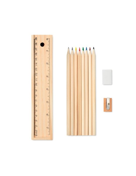 Set de 12 Crayons en Bois Personnalisé - Cadeau Publicitaire