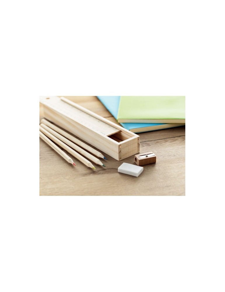 Set de 12 Crayons en Bois Personnalisé - Cadeau Publicitaire