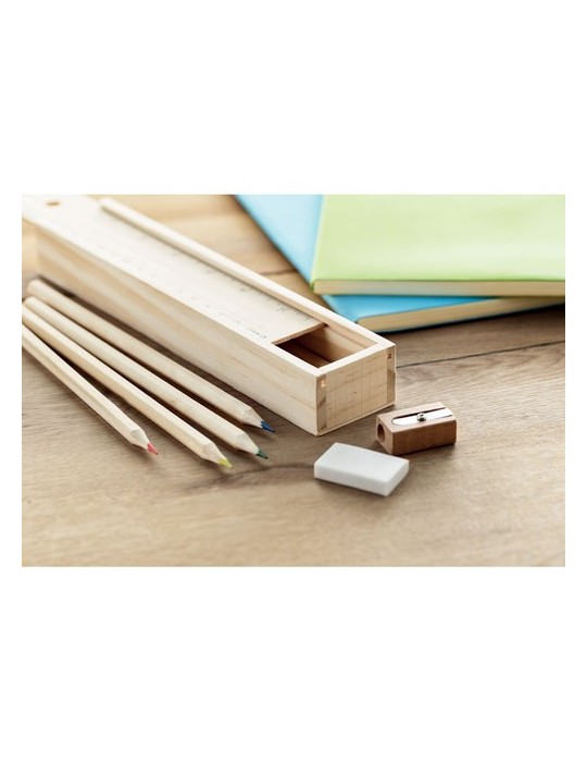 Set de 12 Crayons en Bois Personnalisé - Cadeau Publicitaire