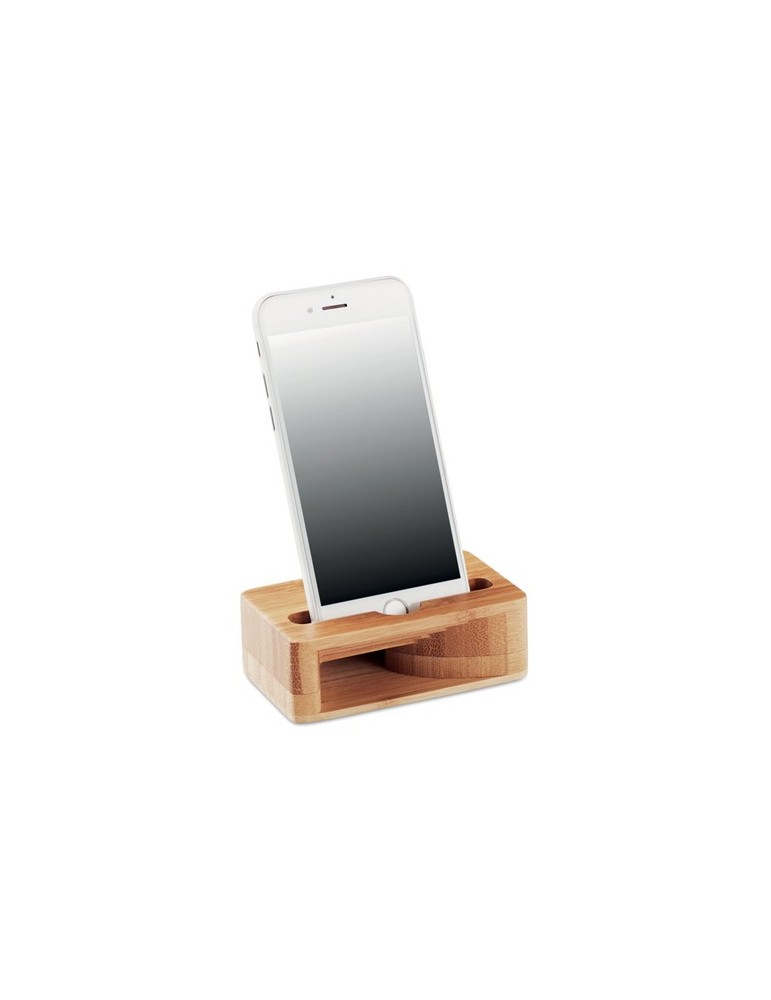 Support téléphone Personnalisé en Bambou CARACOL pas cher