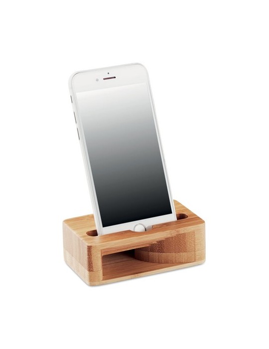 Support téléphone Personnalisé en Bambou CARACOL pas cher