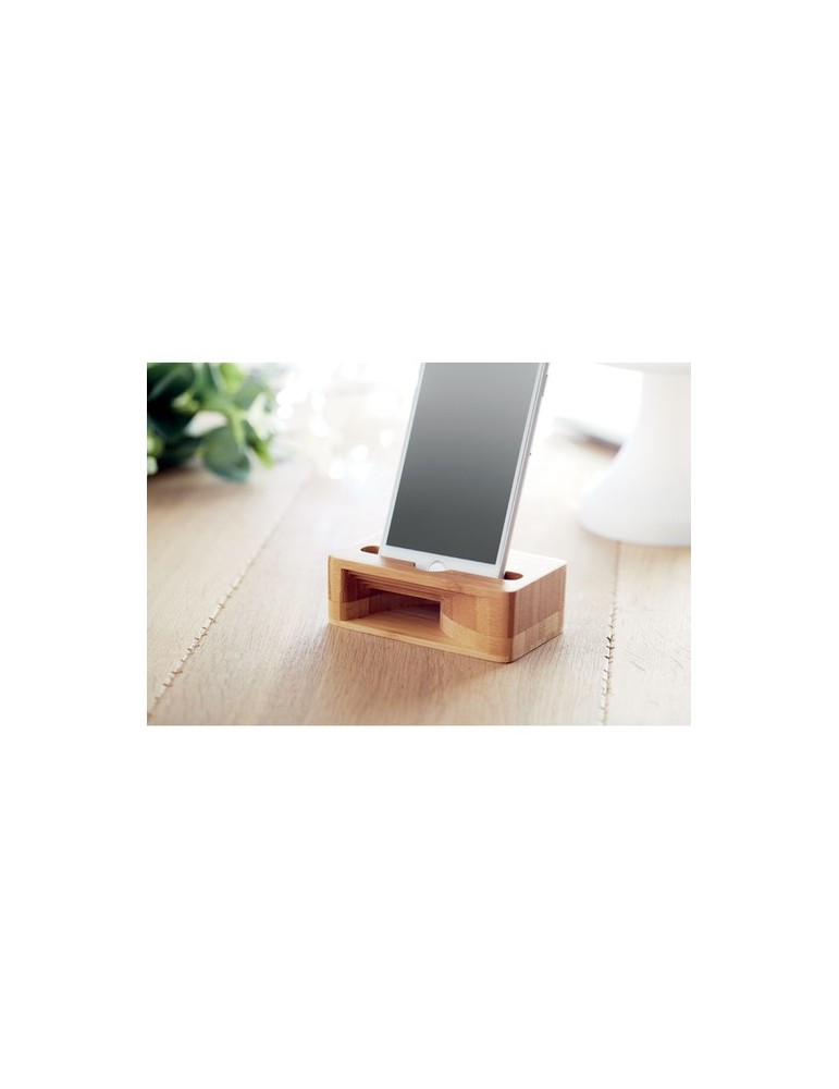 Support téléphone Personnalisé en Bambou CARACOL pas cher