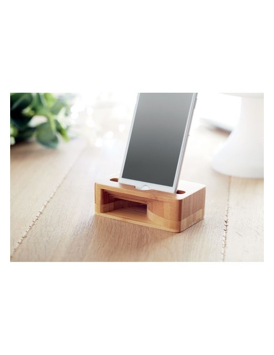 Support téléphone Personnalisé en Bambou CARACOL pas cher