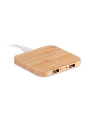 Chargeur Sans Fil en Bambou Personnalisé CUADRO pas cher