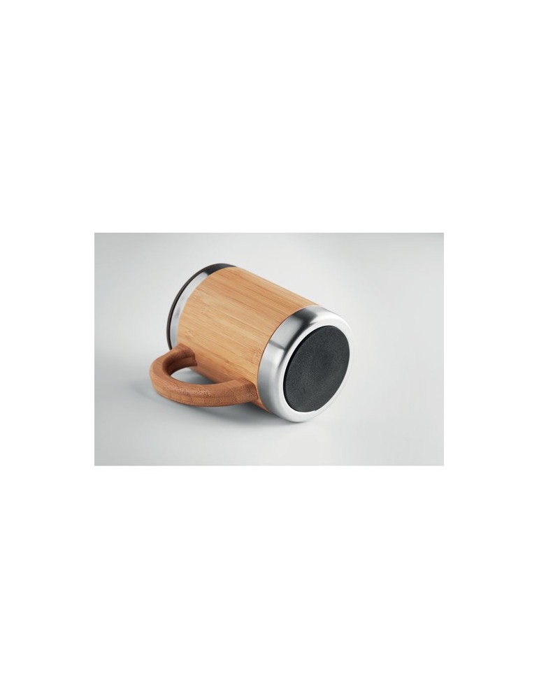 Gobelet Isotherme Personnalisé en Bambou MOKKA - 300ml pas cher