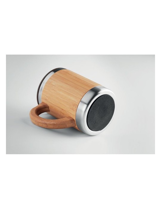 Gobelet Isotherme Personnalisé en Bambou MOKKA - 300ml pas cher