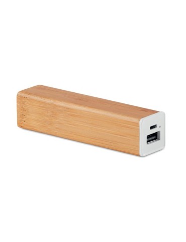 Chargeur Personnalisé Powerbank 2200 mAh en Bambou pas cher