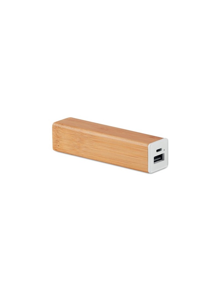 Chargeur Personnalisé Powerbank 2200 mAh en Bambou pas cher