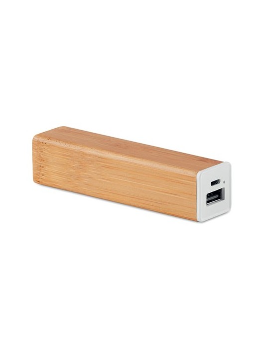 Chargeur Personnalisé Powerbank 2200 mAh en Bambou pas cher