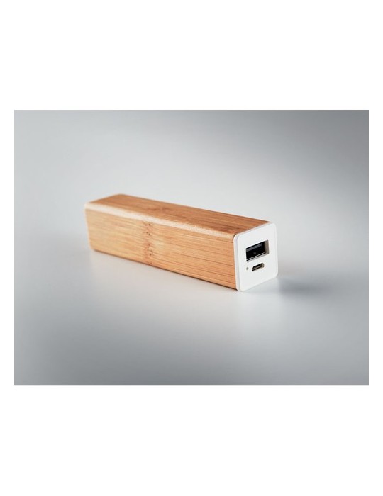 Chargeur Personnalisé Powerbank 2200 mAh en Bambou pas cher