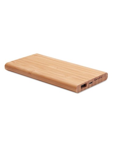 Chargeur Personnalisé Powerbank en Bambou ARENA pas cher