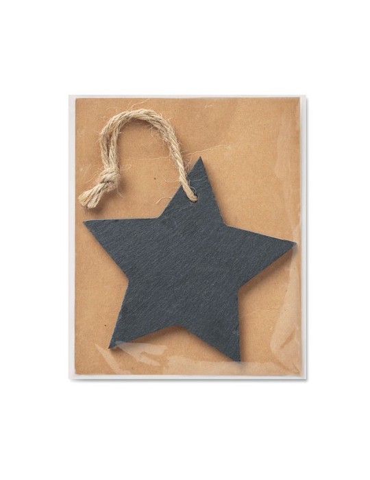 Suspension Étoile en Ardoise Personnalisée - Décoration de Noël pas cher