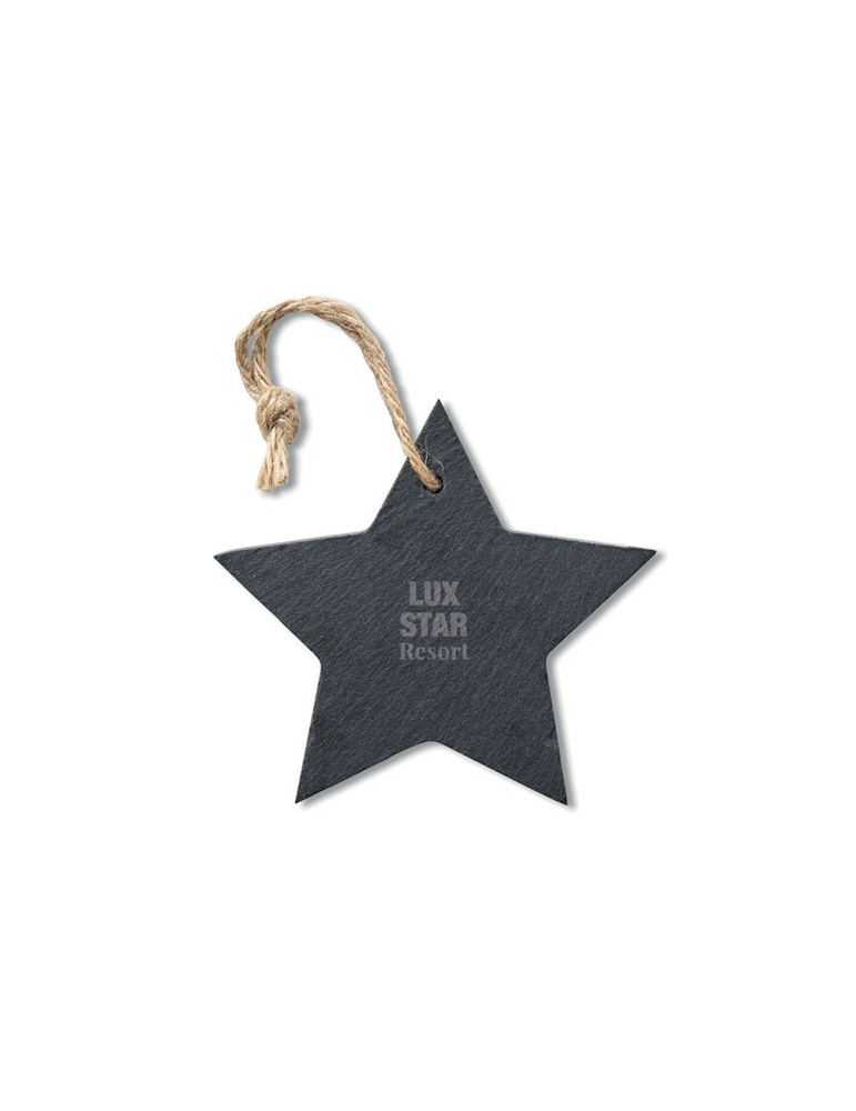 Suspension Étoile en Ardoise Personnalisée - Décoration de Noël pas cher