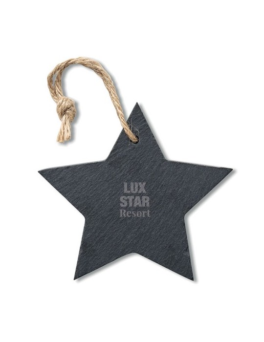 Suspension Étoile en Ardoise Personnalisée - Décoration de Noël pas cher