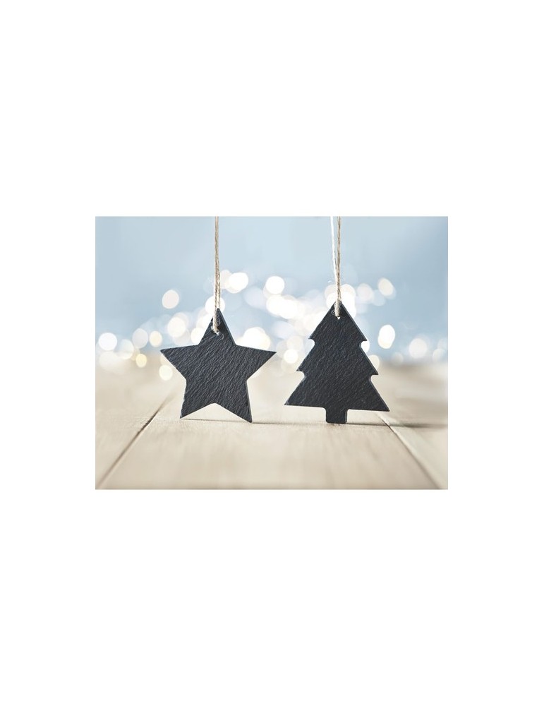 Suspension Étoile en Ardoise Personnalisée - Décoration de Noël pas cher
