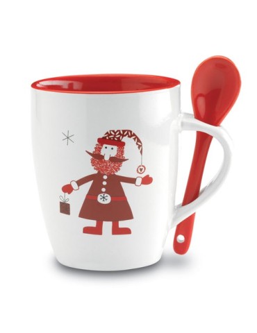 Mug avec Cuillère Personnalisé - CLAUS Cadeau Idéal pas cher
