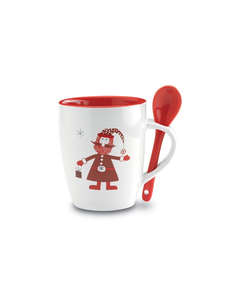 Mug avec Cuillère Personnalisé - CLAUS Cadeau Idéal pas cher