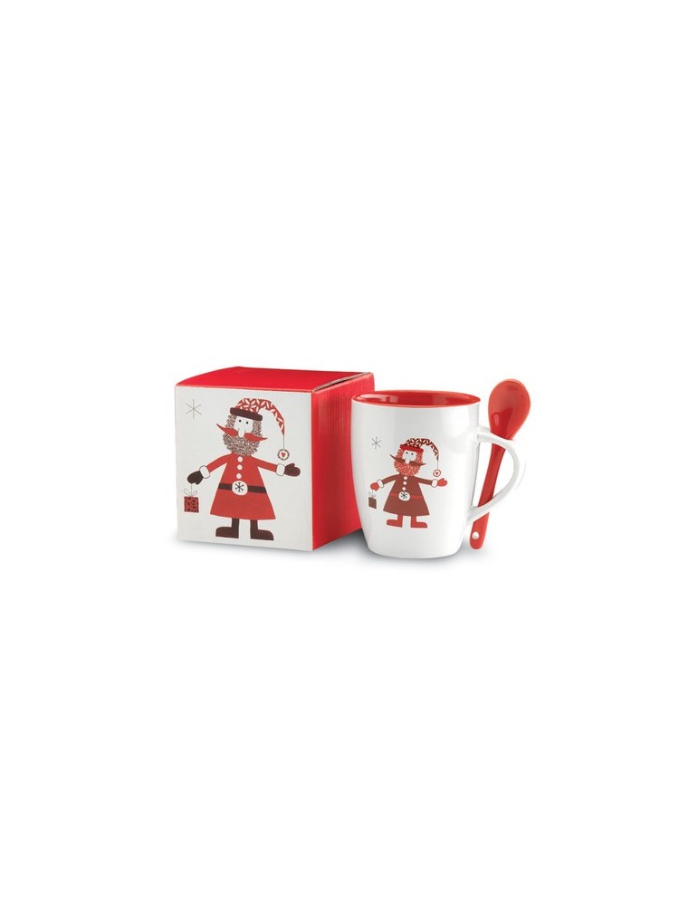 Mug avec Cuillère Personnalisé - CLAUS Cadeau Idéal pas cher