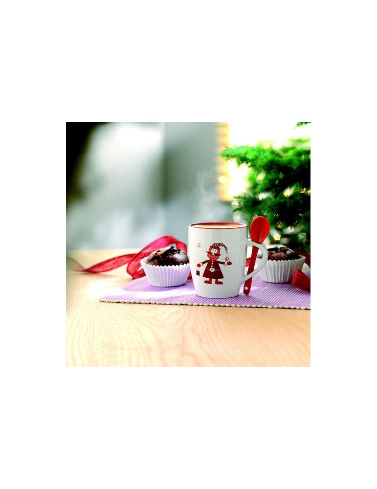 Mug avec Cuillère Personnalisé - CLAUS Cadeau Idéal pas cher