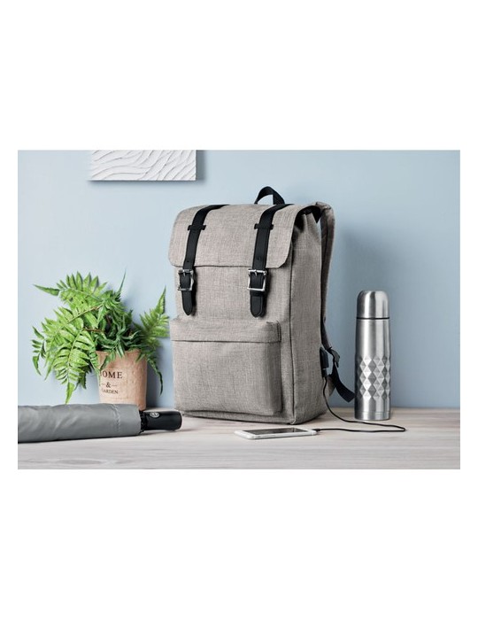 Personnalisé Sac à Dos USB - Polyester 600D RIGA