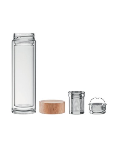Personnalisée Gourde Isotherme en Verre - 400ml Batumi 2