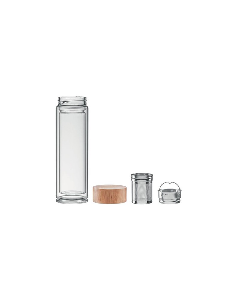 Personnalisée Gourde Isotherme en Verre - 400ml Batumi