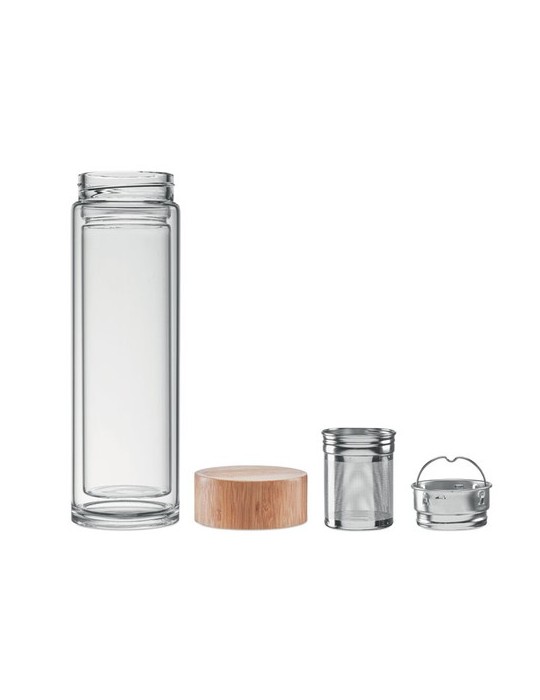 Personnalisée Gourde Isotherme en Verre - 400ml Batumi