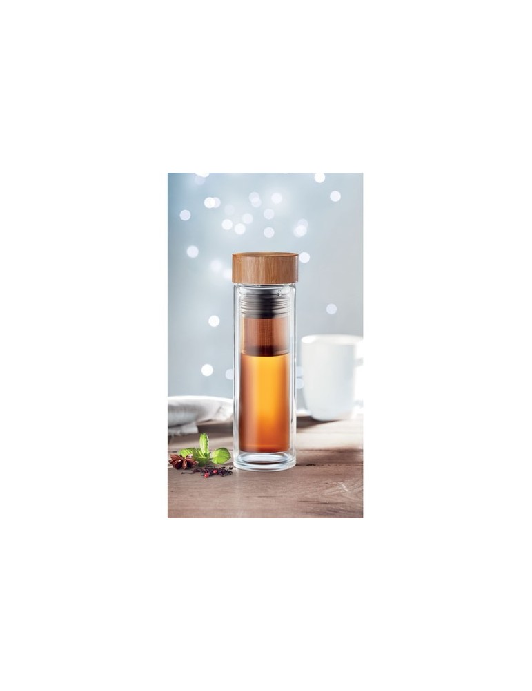 Personnalisée Gourde Isotherme en Verre - 400ml Batumi