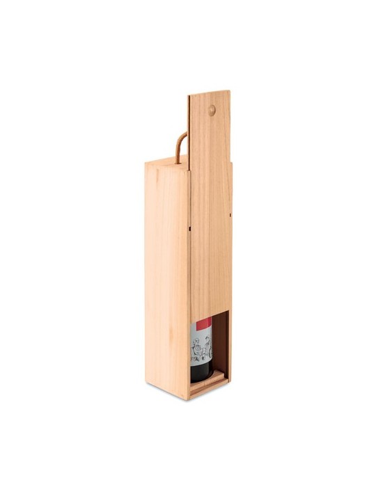Premium Coffret en Bois avec Bouteille - VINBOX