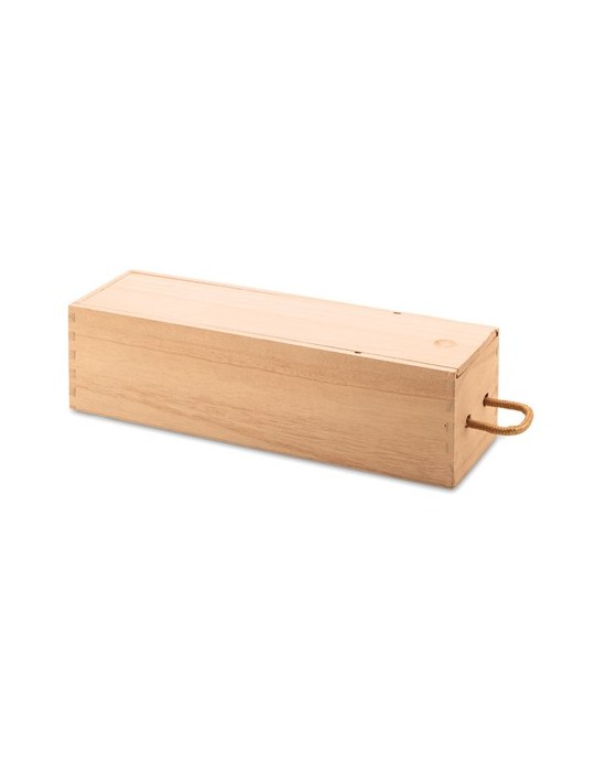 Premium Coffret en Bois avec Bouteille - VINBOX