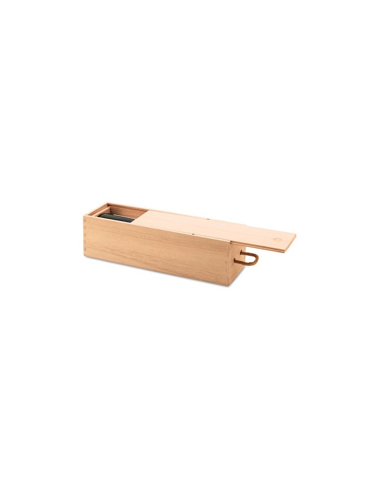 Premium Coffret en Bois avec Bouteille - VINBOX