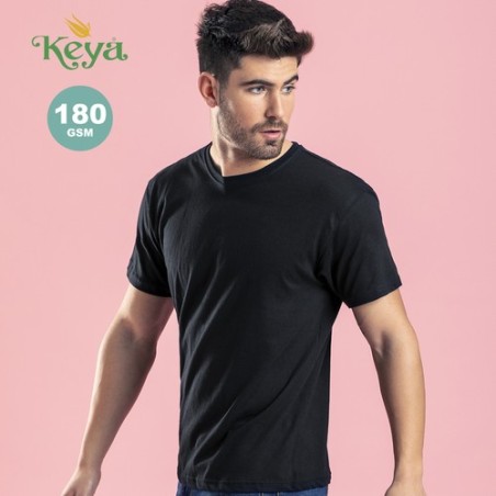 T-Shirt Adulte Personnalisable Couleur "keya" MC180-OE Matières : coton Taille textile : S Couleurs : bleu marine personnalisati