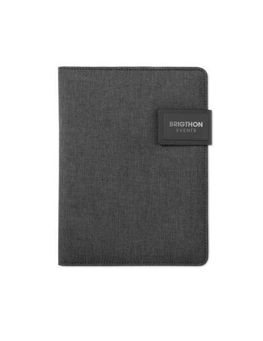 Conférencier A5 et Powerbank POWERNOTY - Objets Publicitaires