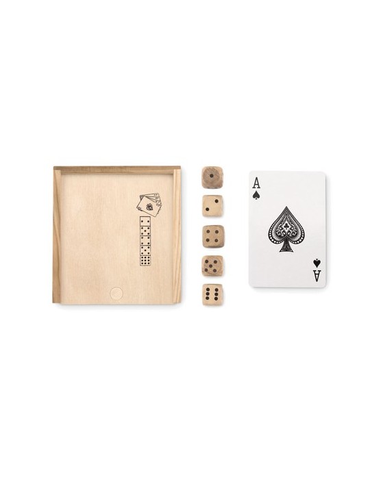 Cartes à Jouer et 5 Dés LAS VEGAS - Offrez du Fun Personnalisée pas cher