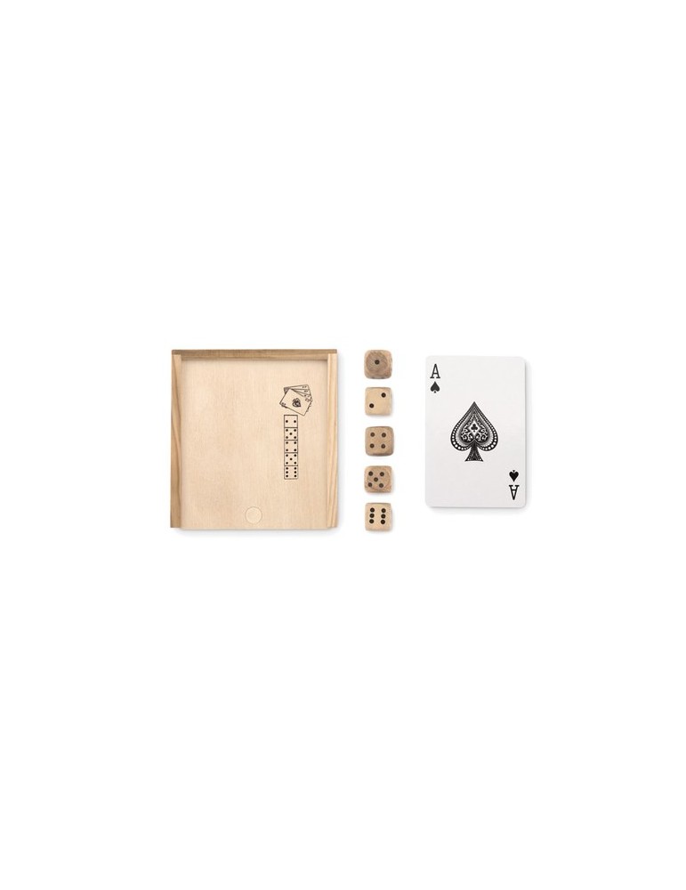 Cartes à Jouer et 5 Dés LAS VEGAS - Offrez du Fun Personnalisée pas cher