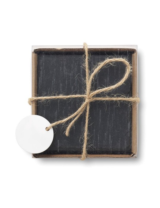 Sous-verres en ardoise SLATE4 - Objets Publicitaires