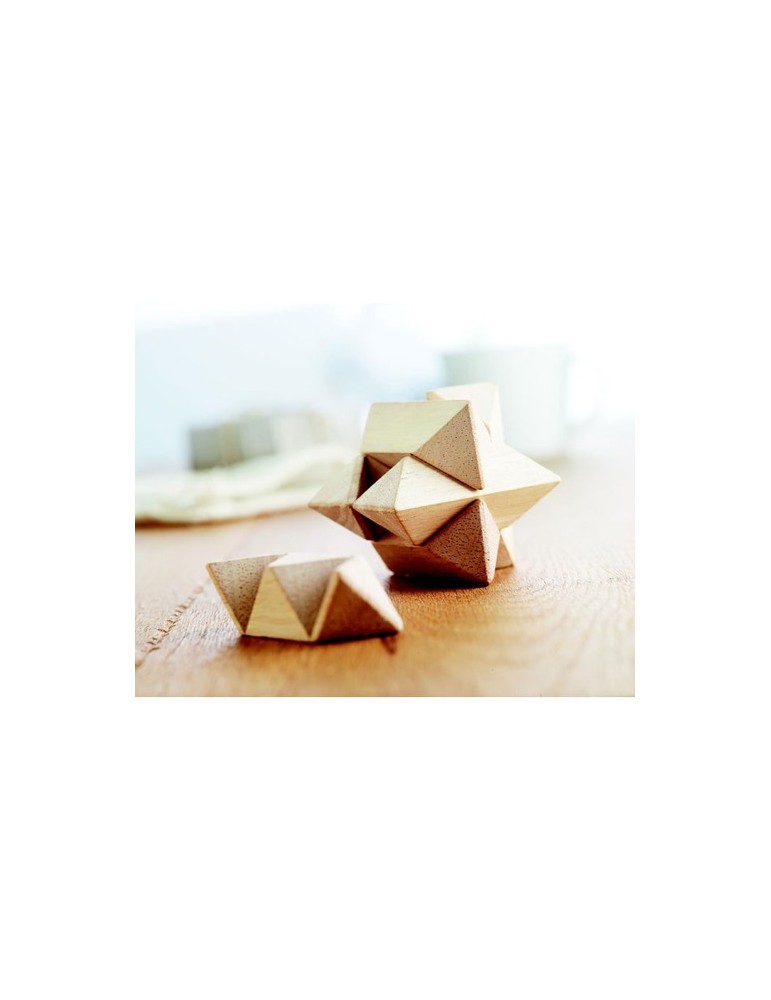 Casse-tête Étoile en Bois Personnalisé - Star Brain Teaser pas cher