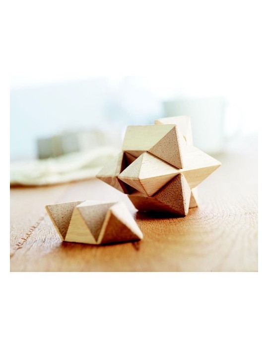 Casse-tête Étoile en Bois Personnalisé - Star Brain Teaser pas cher