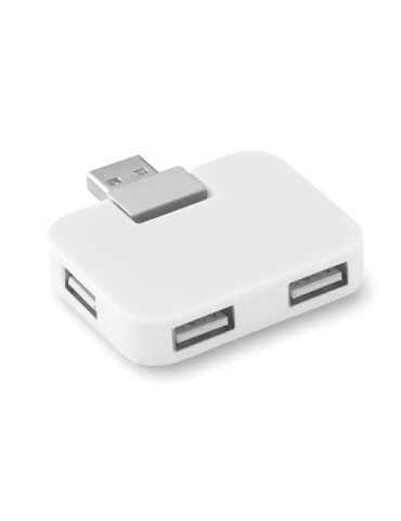 Hub 4 Ports USB Personnalisé SQUARE - Accessoire High-Tech pas cher